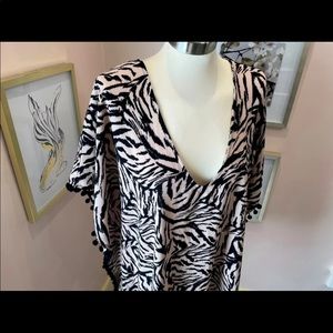 Xhiliration Animal Print Cover-Up NWT